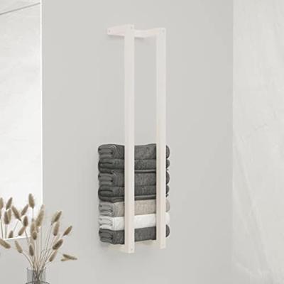 VidaXL Handdoekenrek 23x18x110 cm massief grenenhout wit VidaXL Handdoekenrek 23x18x110 cm massief grenenhout wit