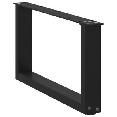 Salontafelpoten 2 st U-vormig 60x(30-31) cm staal zwart Salontafelpoten 2 st U-vormig 60x(30-31) cm staal zwart