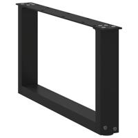 Salontafelpoten 2 st U-vormig 60x(30-31) cm staal zwart - thumbnail