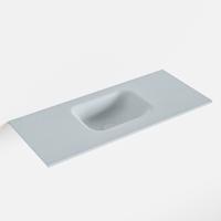 MONDIAZ LEX Clay solid surface inleg wastafel voor toiletmeubel 70cm. Positie wasbak midden - thumbnail