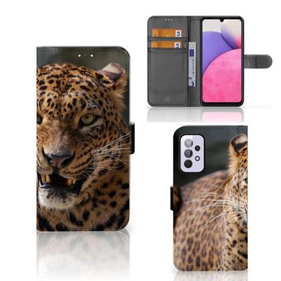 Samsung Galaxy A33 5G | Telefoonhoesje | Met pasjeshouder | Luipaard
