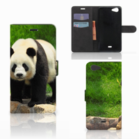Wiko Pulp Fab 4G Telefoonhoesje met Pasjes Panda - thumbnail