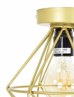 Urban Interiors Plafondlamp 'Wire' Ø22cm, kleur Goud