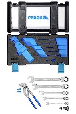 Gedore ringratel-steeksleutelset, 8-19 mm, incl. sleuteltang 7", 8-dlg. - 3416356 Gedore ringratel-steeksleutelset, 8-19 mm, incl. sleuteltang 7", 8-dlg. - 3416356