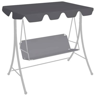 VidaXL Vervangingsluifel voor schommelbank 188/168x145/110cm antraciet VidaXL Vervangingsluifel voor schommelbank 188/168x145/110cm antraciet