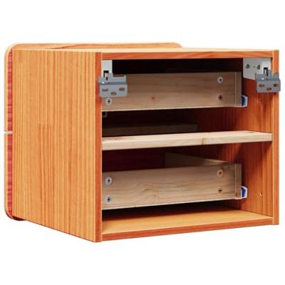 Nachtkastje Wasbruin 39 x 34 x 33 cm Massief grenenhout