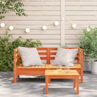 Tuinhoekbanken 2 st massief grenenhout wasbruin - thumbnail