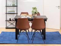 Verlengbare eettafel HUNTA 120>200 cm zwart - thumbnail