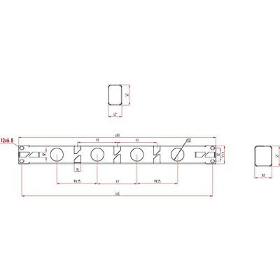 Renkforce RF-3525042 19 inch 1 HE Zwart