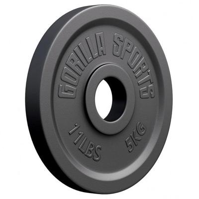 Olympische Halterschijf 5 kg Gietijzer Zwart 50/51 MM Olympische Halterschijf 5 kg Gietijzer Zwart 50/51 MM