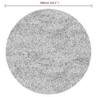 VidaXL Vloerkleed pamplona shaggy hoogpolig modern ø 280 cm grijs - thumbnail