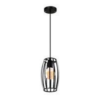 Homestyle Pro MK011-B Industriële Hanglamp 14x23 cm Zwart/Metaal - thumbnail