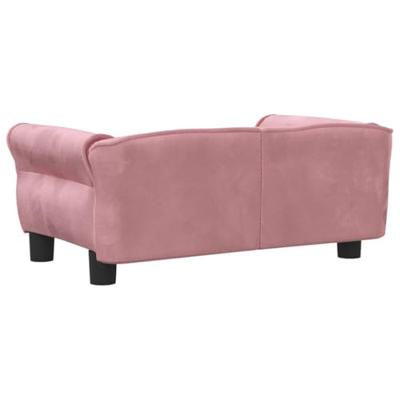 Hondenmand 70x45x30 cm fluweel roze