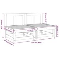 Tuinmiddenbanken 2 st massief douglashout - thumbnail