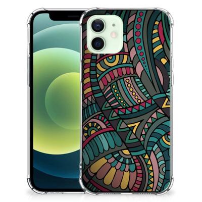 iPhone 12 Mini Doorzichtige Silicone Hoesje Aztec iPhone 12 Mini Doorzichtige Silicone Hoesje Aztec