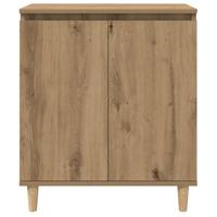 Dressoir 60x35x70 cm bewerkt hout artisanaal eikenkleur - thumbnail