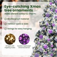 Kunstkerstboom met 300 LED Wit 180 cm PVC en Staal en Kunststof - thumbnail