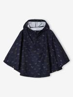 Regenjas met capuchon voor jongens met dinosaurusprint indigoblauw - thumbnail