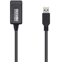 AISENS A105-0525 USB 3.0 verlengkabel met versterker, type A/M-A/H, zwart, 5,0 m - thumbnail