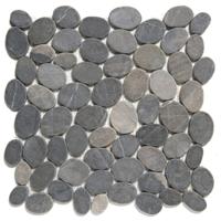 Mozaiek Natural Stone Pebbles Donker Grijs - thumbnail