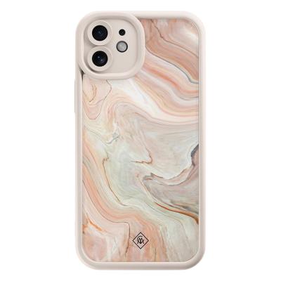 iPhone 12 beige case - Marmer waves