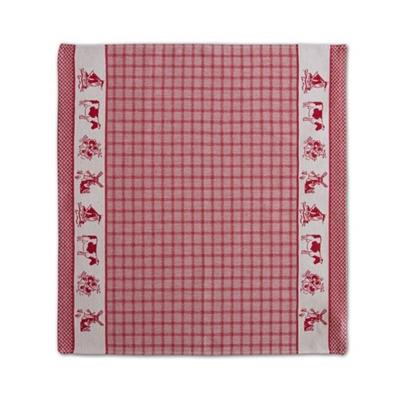 6x DDDDD theedoek 60x55 cm dutchie red