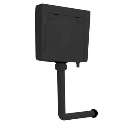 VidaXL Toiletstortbak met watertoevoer onderin 3/6 l zwart