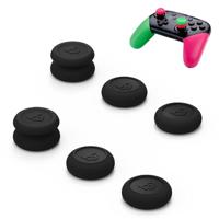 Linker + rechter gamepad Rocker Cap-knop cover voor NS Pro/PS4 (zwart) - thumbnail