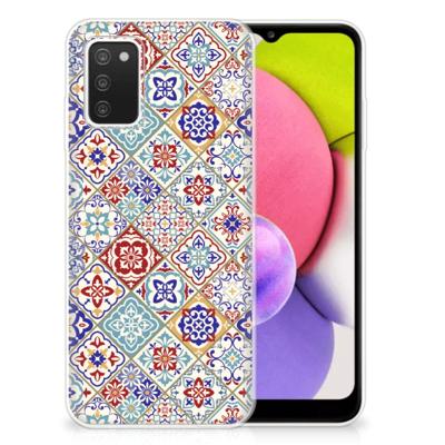 Samsung Galaxy A03S | TPU | Siliconen hoesje | Tiles Color