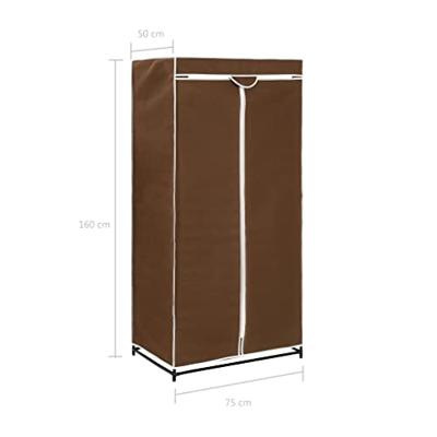 VidaXL Kledingkast 75x50x160 cm bruin VidaXL Kledingkast 75x50x160 cm bruin