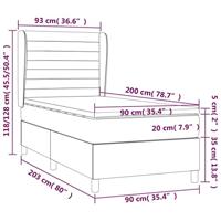 Boxspring met matras stof taupe 90x200 cm - thumbnail