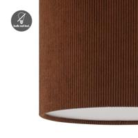 Corduroy Plafondlamp - Cilinder - Brown - Scandinavische stijl - ø22 x 17 cm - E27 Fitting - Geschikt voor Woonkamers en slaapkamers - thumbnail