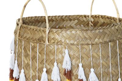 Basket spelset DKD Home Decor Multicolour Bamboe Franjes Boho 3 Onderdelen Basket spelset DKD Home Decor Multicolour Bamboe Franjes Boho 3 Onderdelen