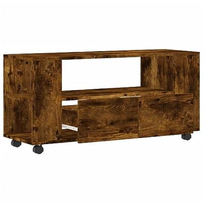 Tv-meubel 102x34,5x43 cm bewerkt hout gerookt eikenkleurig