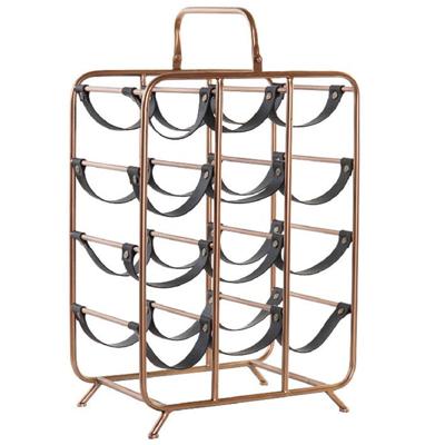 Flessenrek DKD Home Decor 37 x 23,5 x 54 cm Metaal Koper Polyurethaan