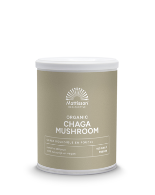 Mattisson Chaga mushroom poeder bio 100 Gram Mattisson Chaga mushroom poeder bio 100 Gram