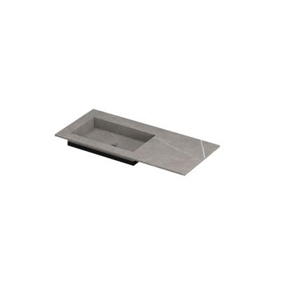 INK Post Wastafel Keramische Slab Envelop Bak Links Zonder Kraangat - 1000x450x10 mm - Armani Grey Mat