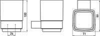 Emco Loft glashouder met glas chroom 052000100 - thumbnail