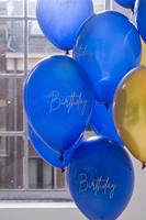 Ballonnen Set 60 Jaar Blauw Goud Premium - 12 Stuks - thumbnail