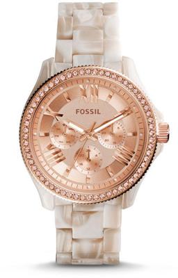 Horlogeband Fossil ES3579 Kunststof/Plastic Wit 18mm Horlogeband Fossil ES3579 Kunststof/Plastic Wit 18mm