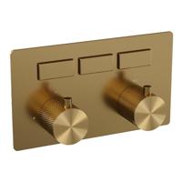 BRAUER Gold Carving - 3 functies - inbouwthermostaat - drukknoppen - in/afbouwdelen - goud geborsteld PVD 5-GG-158 - thumbnail
