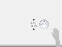 TFA Dostmann 60.3012 Wandklok Kwarts 160 mm x 45 mm Zilver Geschikt voor vochtige ruimtes - thumbnail