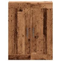 Wandkast 69,5x34x90 cm bewerkt hout oud houtkleurig - thumbnail