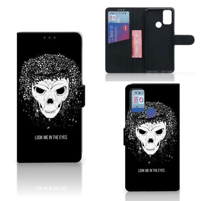 Telefoonhoesje met Naam Alcatel 1S (2021) Skull Hair Telefoonhoesje met Naam Alcatel 1S (2021) Skull Hair