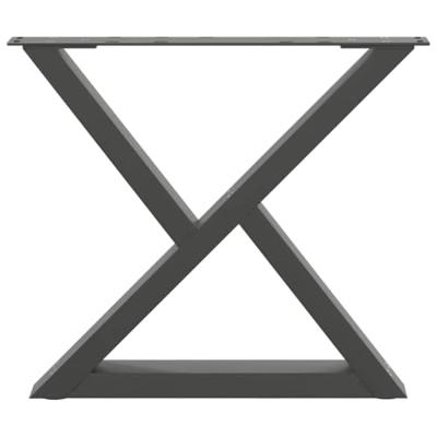 Salontafelpoten 2 st 60x(42-43,3) cm staal antraciet
