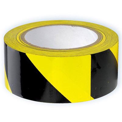 Vloer markeringstape Zwart - Geel - 5 stuks