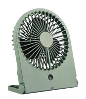Trio Leuchten Tafelventilator Breezy H 23 cm oplaadbaar pistache groen - thumbnail