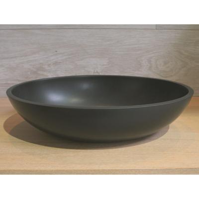 Waskom Luca Sanitair Ovaal 48x32x12 cm Solid Surface 8 mm Dik Mat Antraciet Luca Sanitair