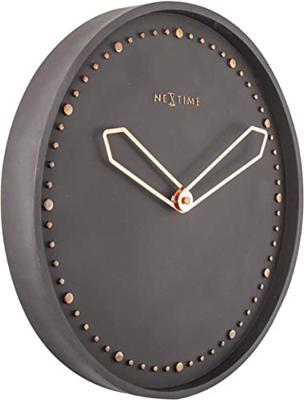 NeXtime NE-3197ZW Wandklok Dia. 35 Cm, Polyresin, Zwart NeXtime NE-3197ZW Wandklok Dia. 35 Cm, Polyresin, Zwart