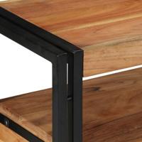 Wandtafel met lade Bruin 120 x 33 x 75 cm Massief acaciahout - thumbnail